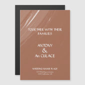 De uitnodiging is eenvoudig, maar ook elegant magnetische uitnodiging (Voorkant / Achterkant)