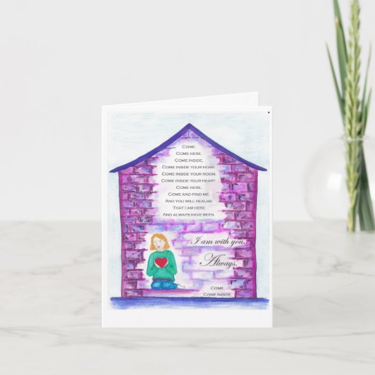 'De Uitnodiging' mooi geïllustreerde gedichtenkaar Kaart (Voorkant)