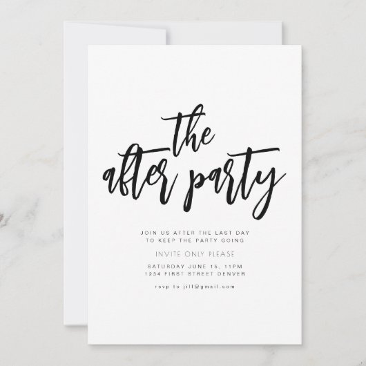 De uitnodiging na de uitnodiging van het partijhuw (Voorkant)