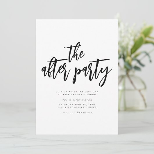 De uitnodiging na de uitnodiging van het partijhuw (Staand voorkant)