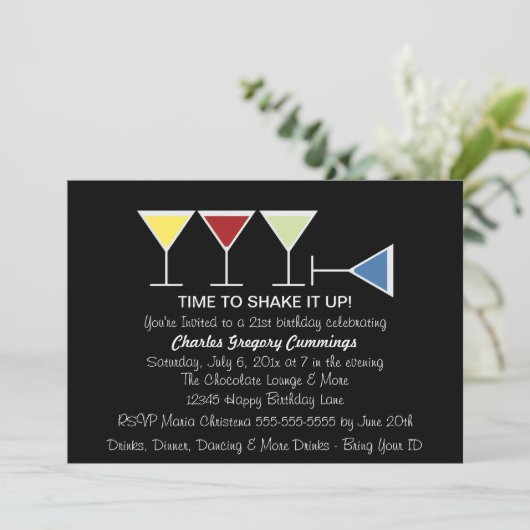 De uitnodiging op de verdieping (zwart) (Staand voorkant)