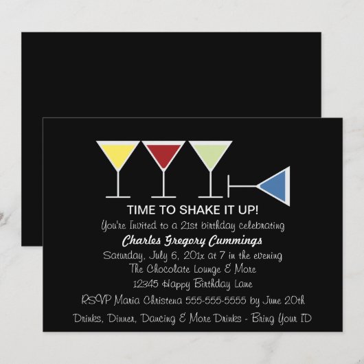 De uitnodiging op de verdieping (zwart) (Voorkant / Achterkant)