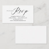 De Uitnodiging RSVP van het huwelijk, het Ontwerp  Informatiekaartje (Voorkant / Achterkant)