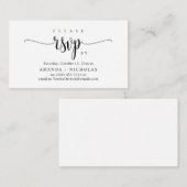 De Uitnodiging RSVP van het huwelijk, het Ontwerp  Informatiekaartje (Voorkant / Achterkant)