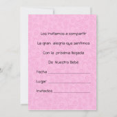 De uitnodiging tot een mi fiesta de baby shower (Achterkant)