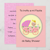 De uitnodiging tot een mi fiesta de baby shower (Voorkant / Achterkant)