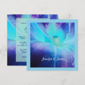 De uitnodiging tot het blauwe orchidee huwelijk (Voorkant / Achterkant)