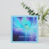 De uitnodiging tot het blauwe orchidee huwelijk (Staand voorkant)