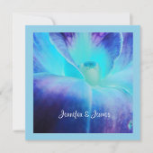 De uitnodiging tot het blauwe orchidee huwelijk (Voorkant)