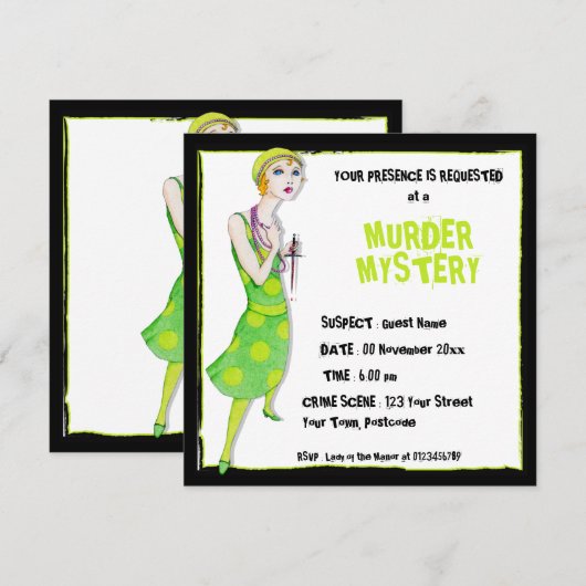 De uitnodiging tot het plegen van de moord op onge (Voorkant / Achterkant)