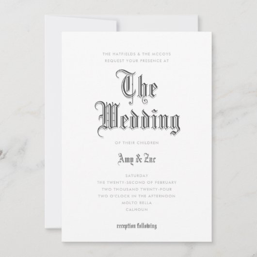 De uitnodiging tot weduwschap via het huwelijk (Voorkant)