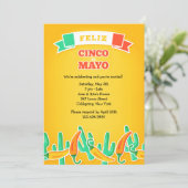 De Uitnodiging van Cinco DE Mayo van Feliz (Staand voorkant)