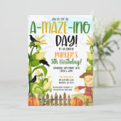 De uitnodiging van Corn Maze Boy van 's avonds (Staand voorkant)