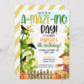 De uitnodiging van Corn Maze Boy van 's avonds (Voorkant / Achterkant)