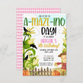 De uitnodiging van Corn Maze Girl om de dag van de (Voorkant / Achterkant)