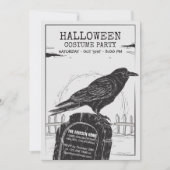 De uitnodiging van Crow Halloween Costume Party (Voorkant)