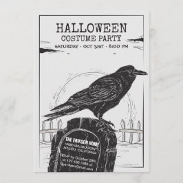 De uitnodiging van Crow Halloween Costume Party