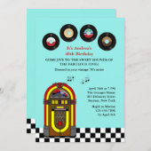 De uitnodiging van de 45-jarige verjaardag (Voorkant / Achterkant)