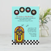 De uitnodiging van de 45-jarige verjaardag (Staand voorkant)