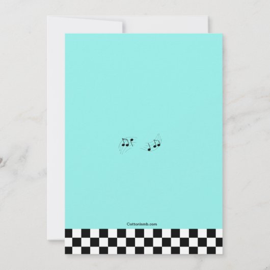 De uitnodiging van de 45-jarige verjaardag (Achterkant)