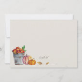 De Uitnodiging van de Afbeeldingen van de herfst (Achterkant)