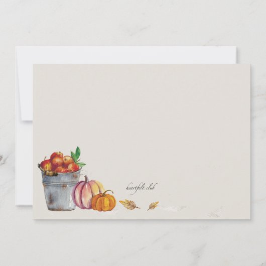 De Uitnodiging van de Afbeeldingen van de herfst (Achterkant)