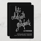 De uitnodiging van de Afstuderen Graduation Party  (Voorkant / Achterkant)