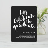 De uitnodiging van de Afstuderen Graduation Party  (Staand voorkant)