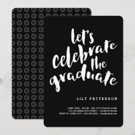 De uitnodiging van de Afstuderen Graduation Party