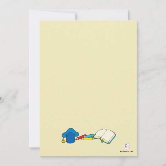 De Uitnodiging van de Afstuderen van de lage (Achterkant)