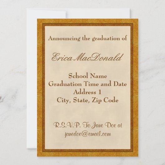 De Uitnodiging van de Afstuderen van de verzorging (Achterkant)