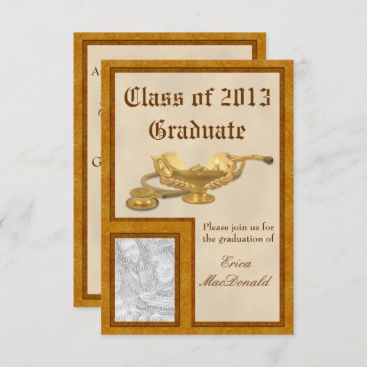 De Uitnodiging van de Afstuderen van de verzorging (Voorkant / Achterkant)