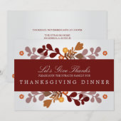 De Uitnodiging van de Banner van de herfst (Voorkant / Achterkant)