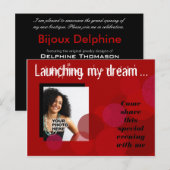 De Uitnodiging van de Bedrijfs van de Geluk van de Briefkaart (Voorkant / Achterkant)