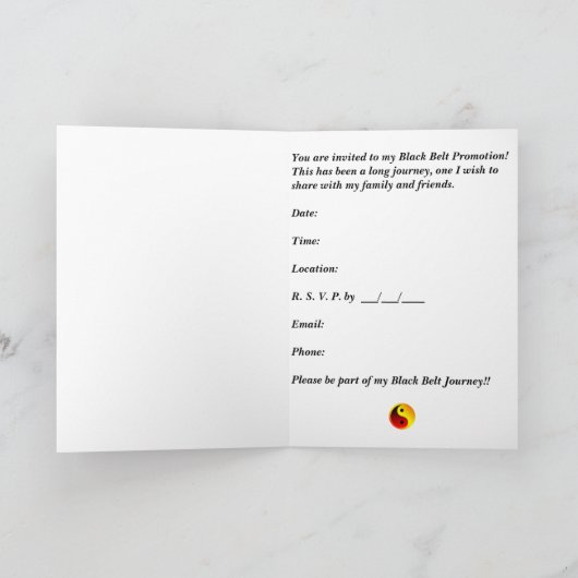 De Uitnodiging van de Bevordering van het zwarte (Binnen)