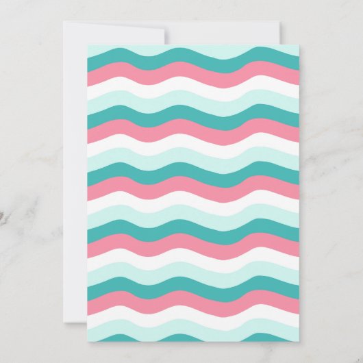 De uitnodiging van de Big One Surf om de verjaarda (Achterkant)