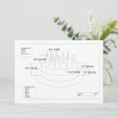 De uitnodiging van de Birthday Cake van de ingenie (Staand voorkant)