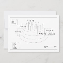 De uitnodiging van de Birthday Cake van de ingenie