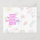 De uitnodiging van de Birthday Party van Summer Fu (Achterkant)