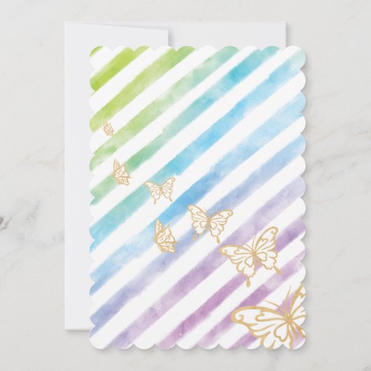 De uitnodiging van de 'Birthday' van het meisje va (Achterkant)