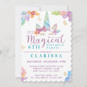 De uitnodiging van de 'Birthday' van het meisje va (Voorkant)