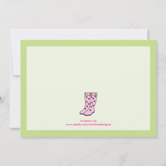 De Uitnodiging van de Bridal van de Boeken van de  (Achterkant)