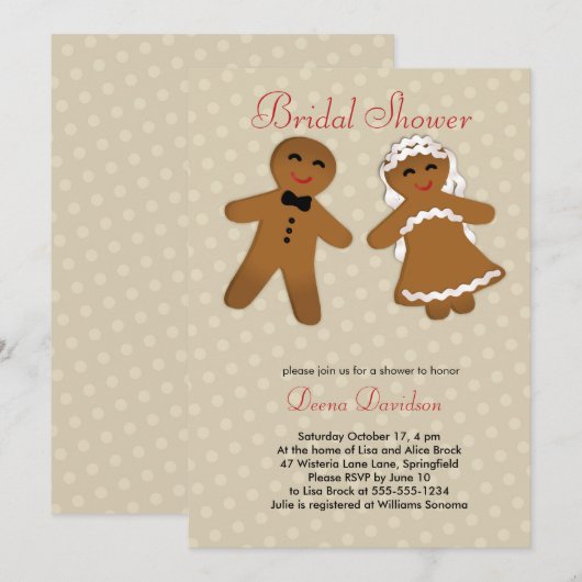 De Uitnodiging van de Bridal van de feestdag of sp (Voorkant / Achterkant)