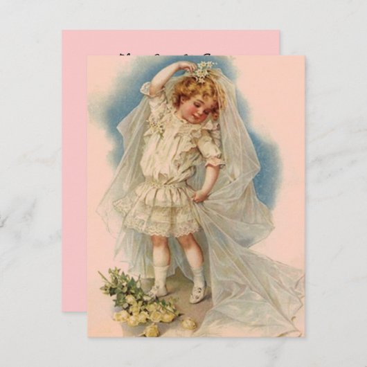 De  Uitnodiging van de Bridal van de Stijl van de  (Voorkant / Achterkant)