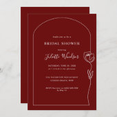 De Uitnodiging van de Bridal van het Roos van de T (Voorkant / Achterkant)