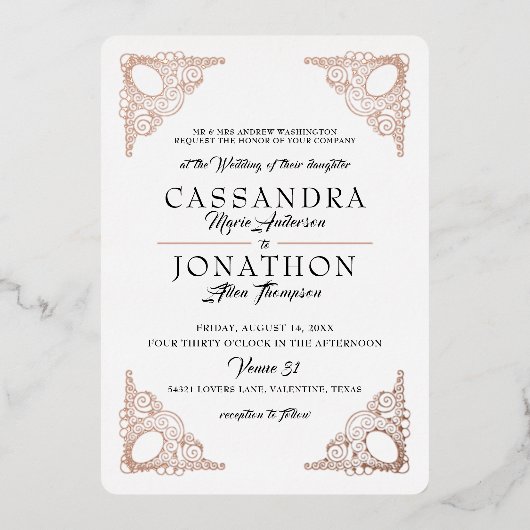 De Uitnodiging van de bruiloft - Art Nieuw met Gee (Voorkant)