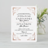 De Uitnodiging van de bruiloft - Art Nieuw met Gee (Staand Voorkant)