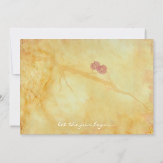 De Uitnodiging van de bruiloft Aziatische Influenc (Achterkant)