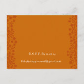 De Uitnodiging van de bruiloft Deep Oranje Zwemele Briefkaart (Achterkant)