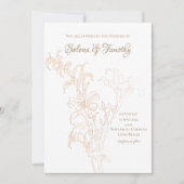 De Uitnodiging van de bruiloft gouden dag (Voorkant)